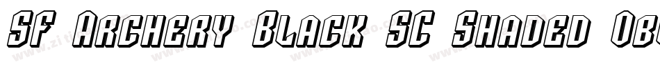 SF Archery Black SC Shaded Oblique字体转换